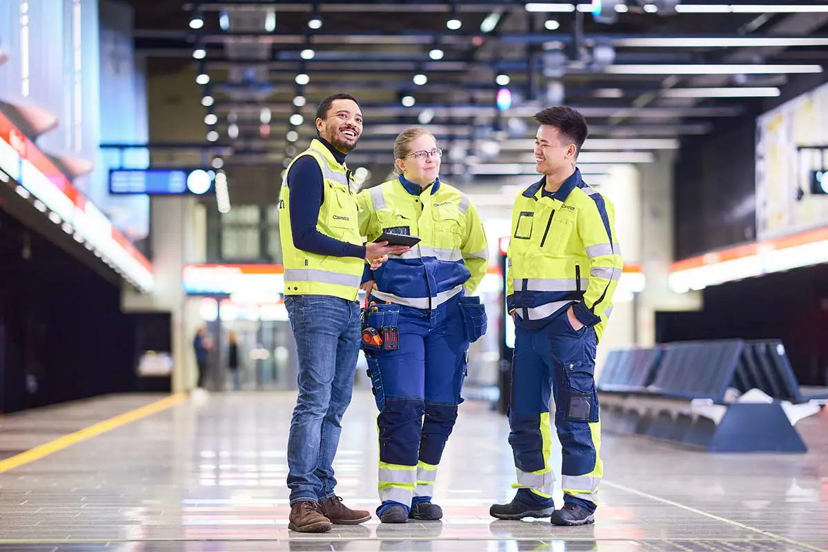 Niko with other Caverion employees