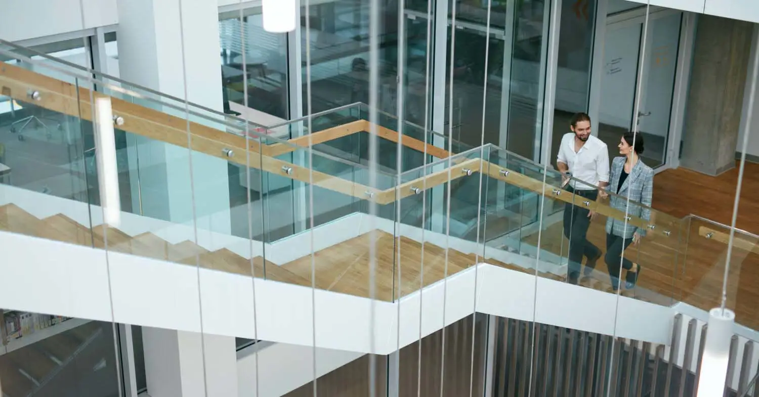 Office workers in a modern office